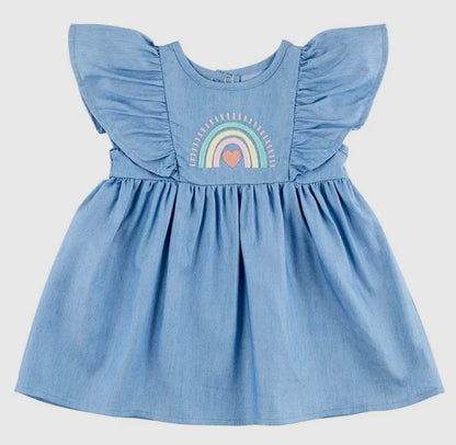 Blue Jean Rainbow Dress