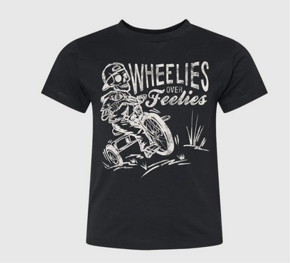 Wheelies over feelies tee