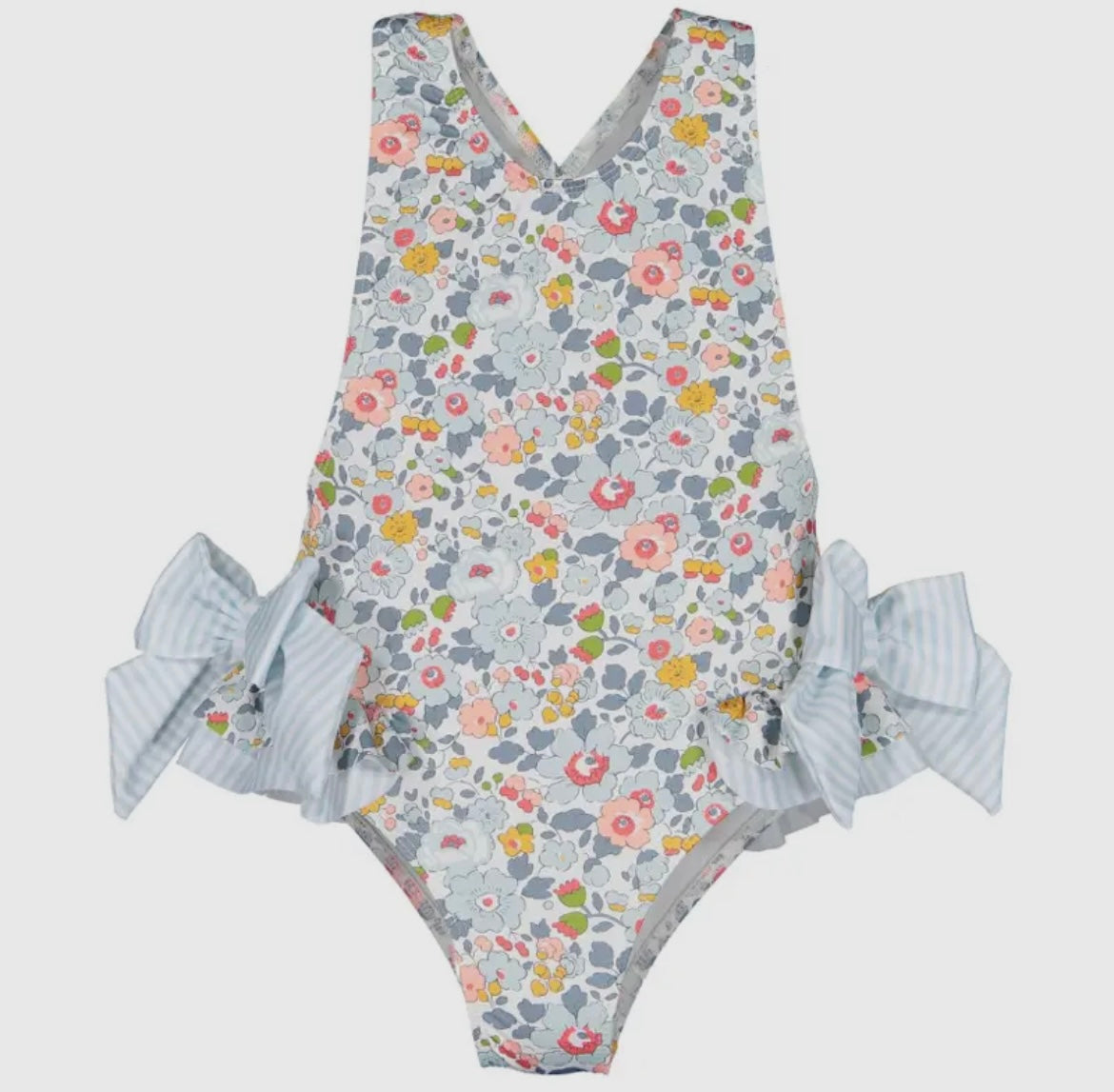 Girls Bow Floral Swim