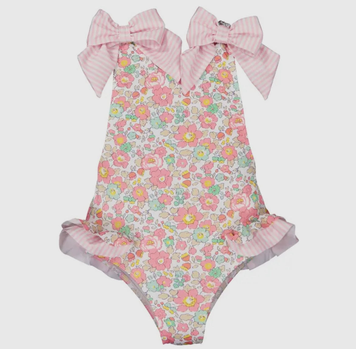 Girls Bow Floral Swim