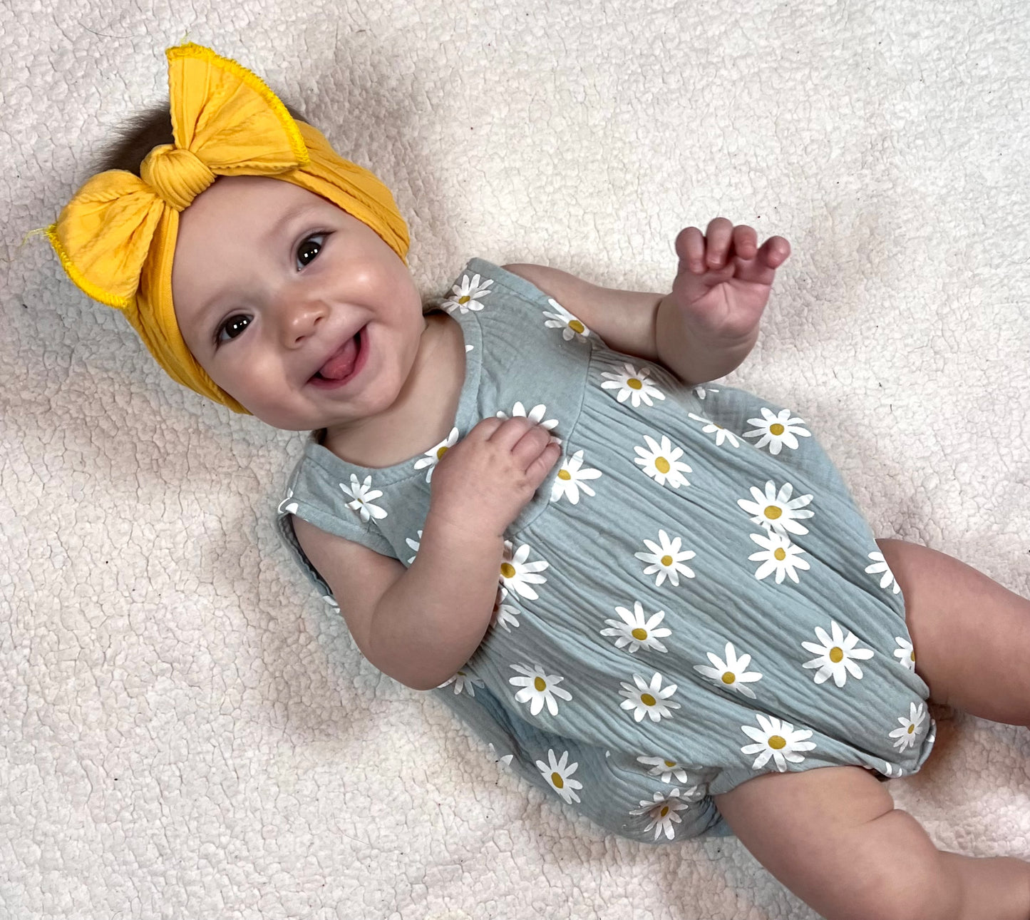 Blue Daisy Onesie